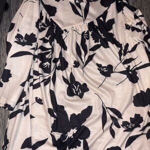 Floral Black and Cream shirt